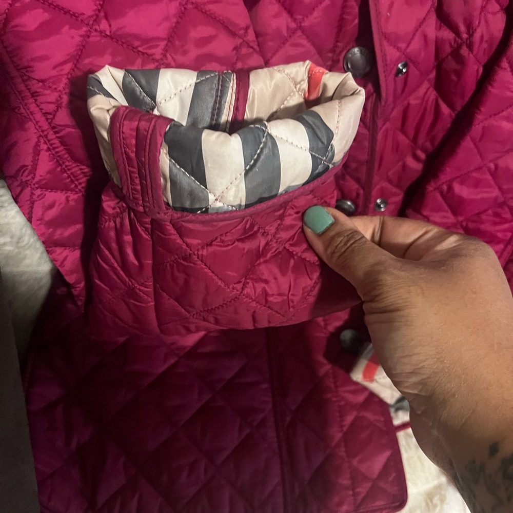 Burberry Brit Red Quilted Jacket - Picture 16 of 16